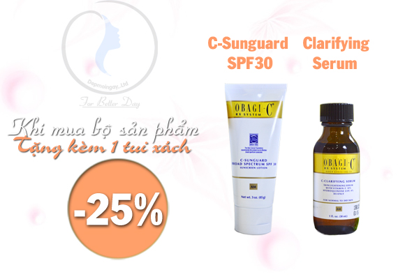 Bộ sản phẩm Obagi Spf 30 và Clarifying Serum