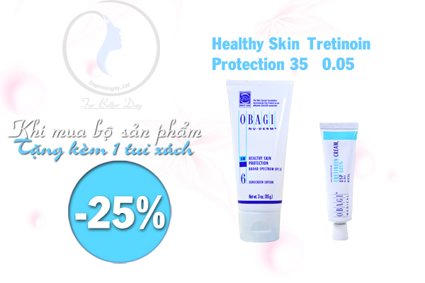Bộ sản phẩm Obagi Spf 35 và TRETIN0IN 0.05%