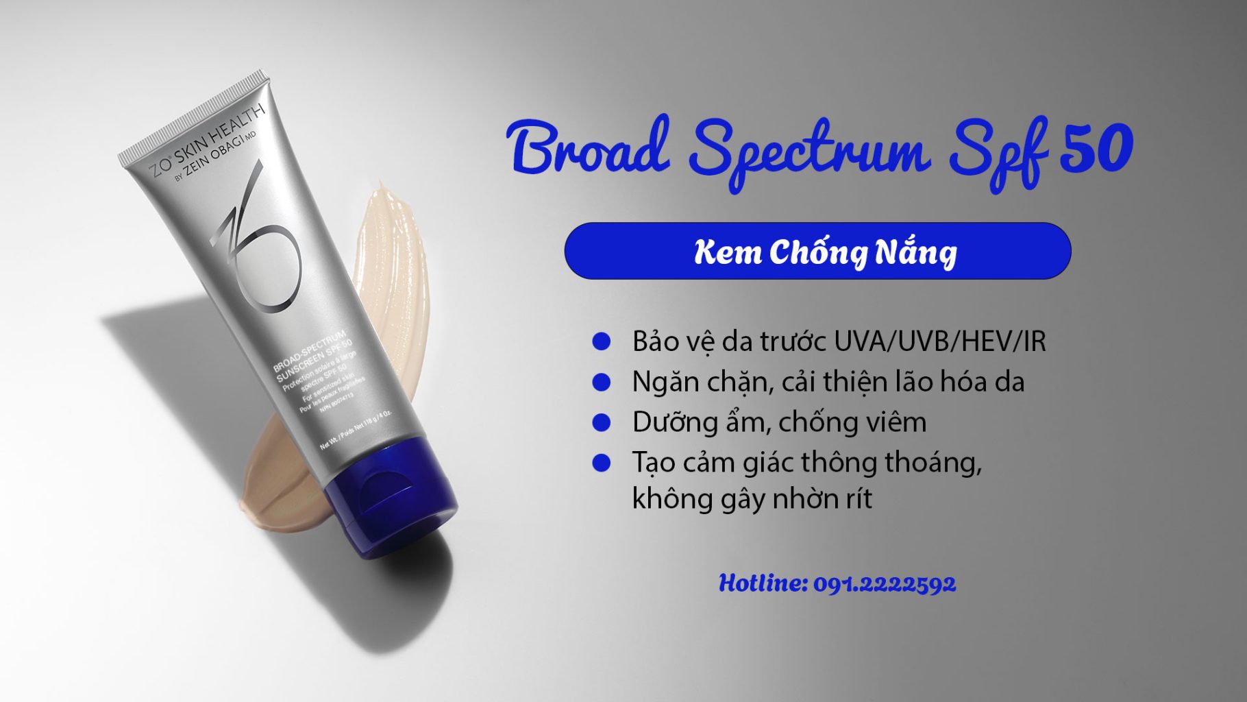 Kem chống nắng Broad Spectrum SPF 50
