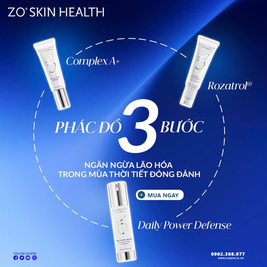 Chống lão hóa 3 bước của Zo Skin Health