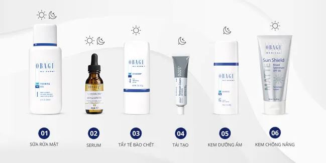 routine chăm sóc da sáng và tối