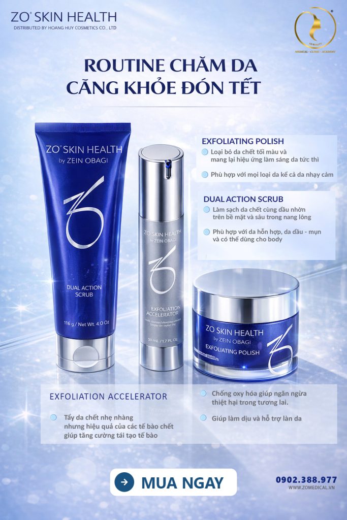 Hình: Routine Zo Skin Health Chăm Da Căng Khỏe Đón Tết