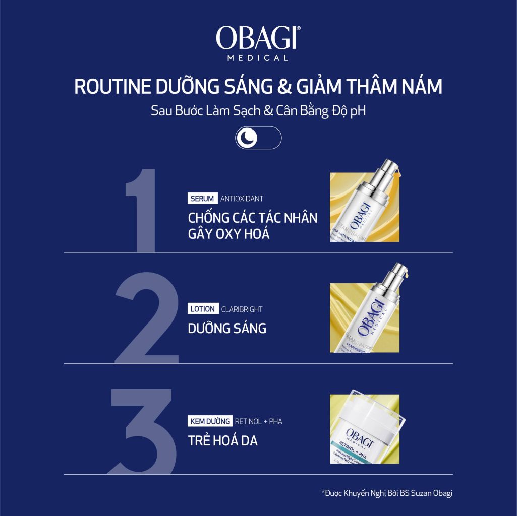 Routine Obagi dưỡng sáng da ban đêm