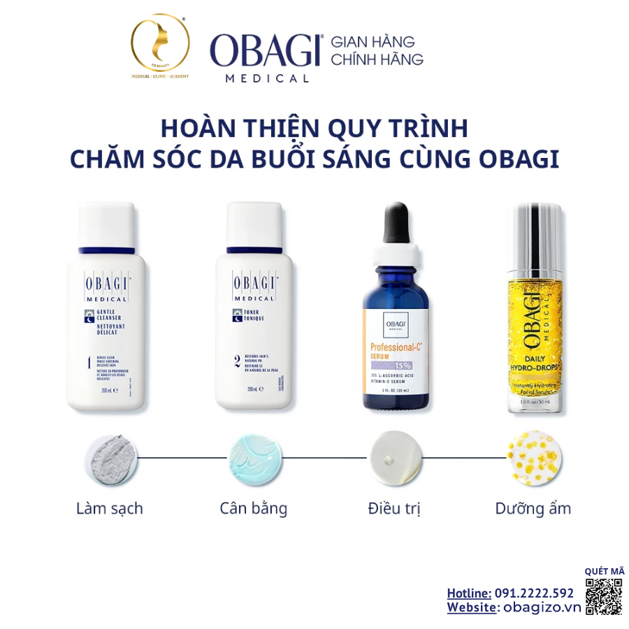 Hình: Routine Chăm da buổi sáng cùng Obagi