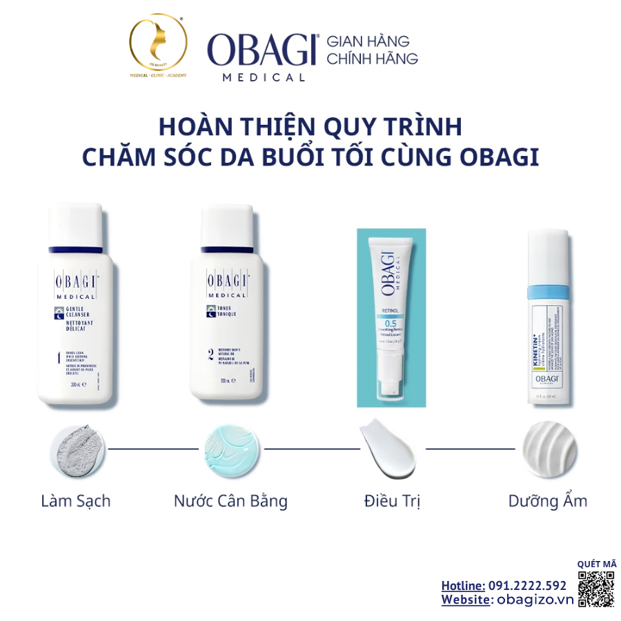 Hình: Routine Chăm da buổi tối cùng Obagi