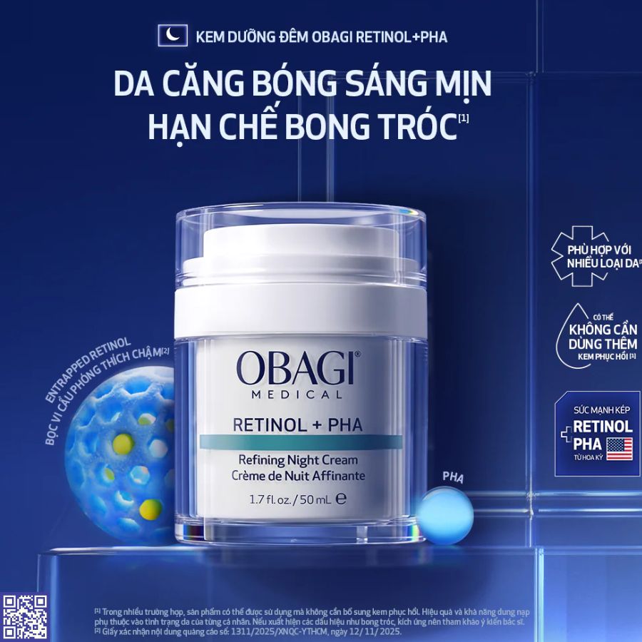 Obagi Medical Retinol + PHA – Chăm sóc bề mặt da và hỗ trợ cải thiện độ mịn màng