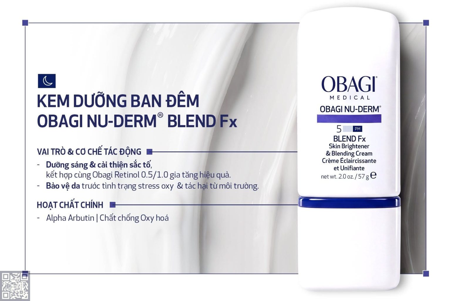 Bước 5: Chăm sóc da ban đêm với Obagi Nu-Derm® Blend Fx