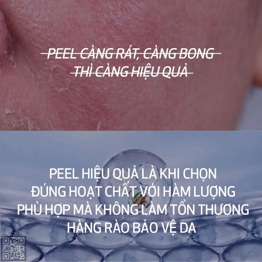 Hiểu lầm: Peel càng rát, càng bong tróc thì càng hiệu quả