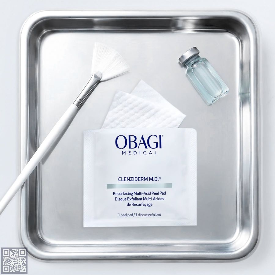 Obagi Clenziderm M.D. Resurfacing Multi-Acid Peel Pads – Hỗ trợ cải thiện bề mặt da sần sùi và không đều màu